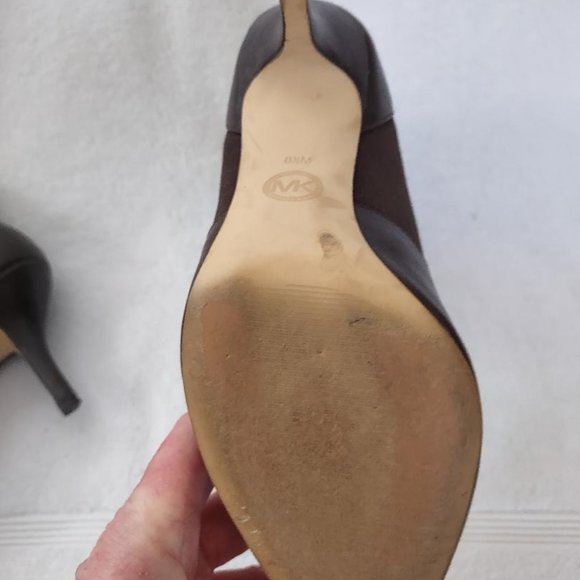 Michael Kors Brown High Heel Jet Set 6 Boots Size 8 1/2 M - Picture 9 of 12